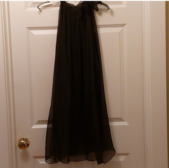 Paradise USA Black Sheer Sleeveless Prom Night Out Dress Small EUC LBD - Picture 12 of 12